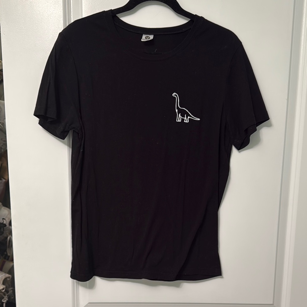 Black Shirt with a Dinosaur